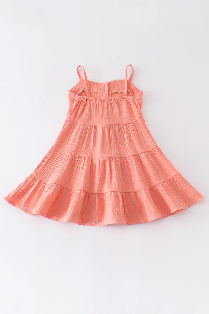 Pink Linen Sleeveless Dress