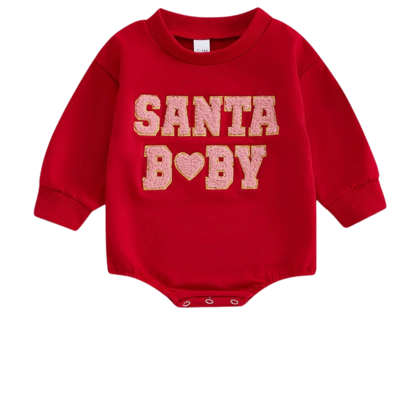 Baby Santa Baby Red Bubble Romper