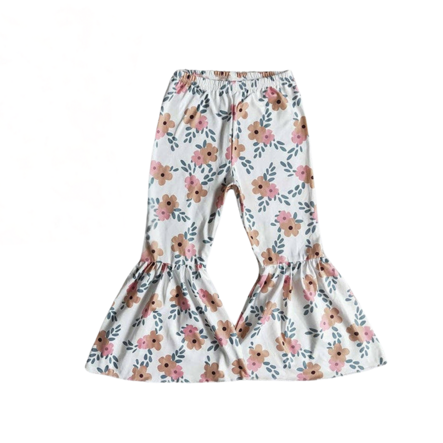 Floral Pink Bell Bottom Pant Set