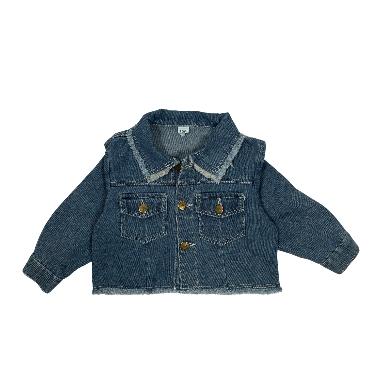 Girls Denim Long Sleeve Jacket and Skirt