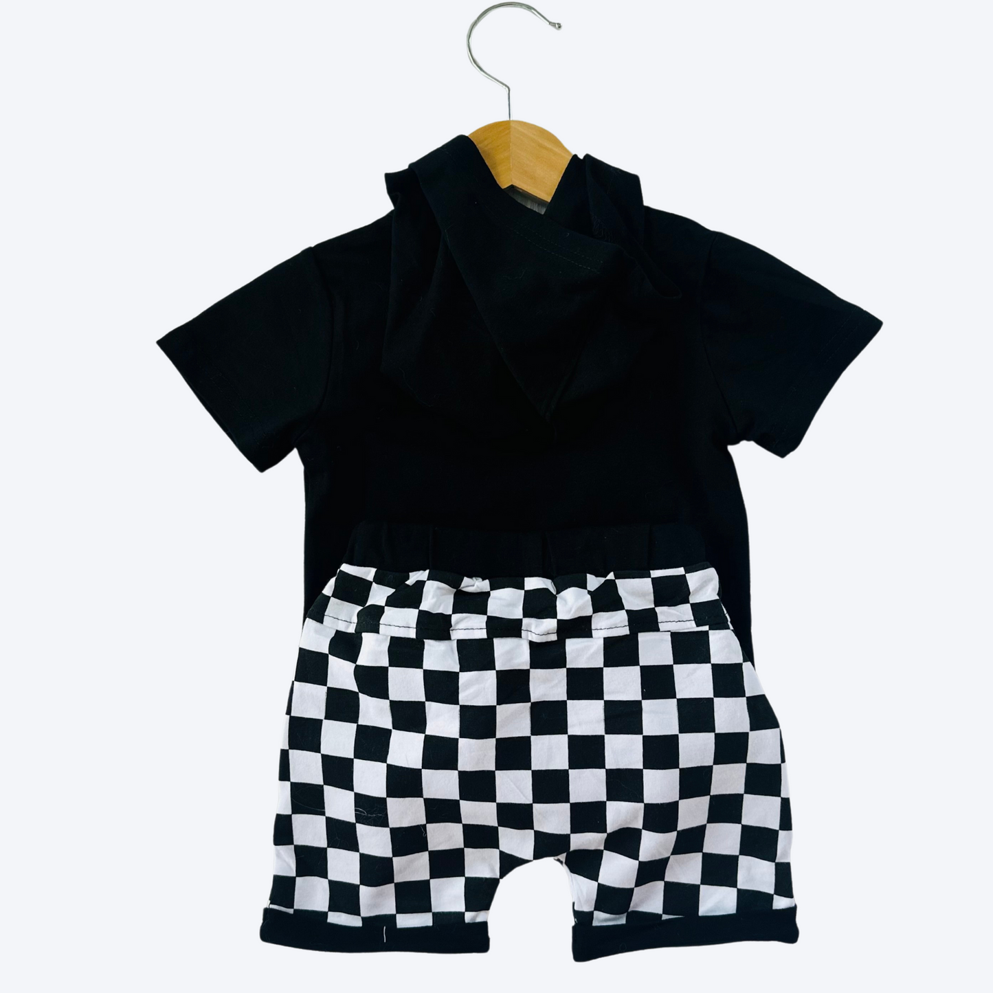 Mama's Boy Hooded Short Set Black