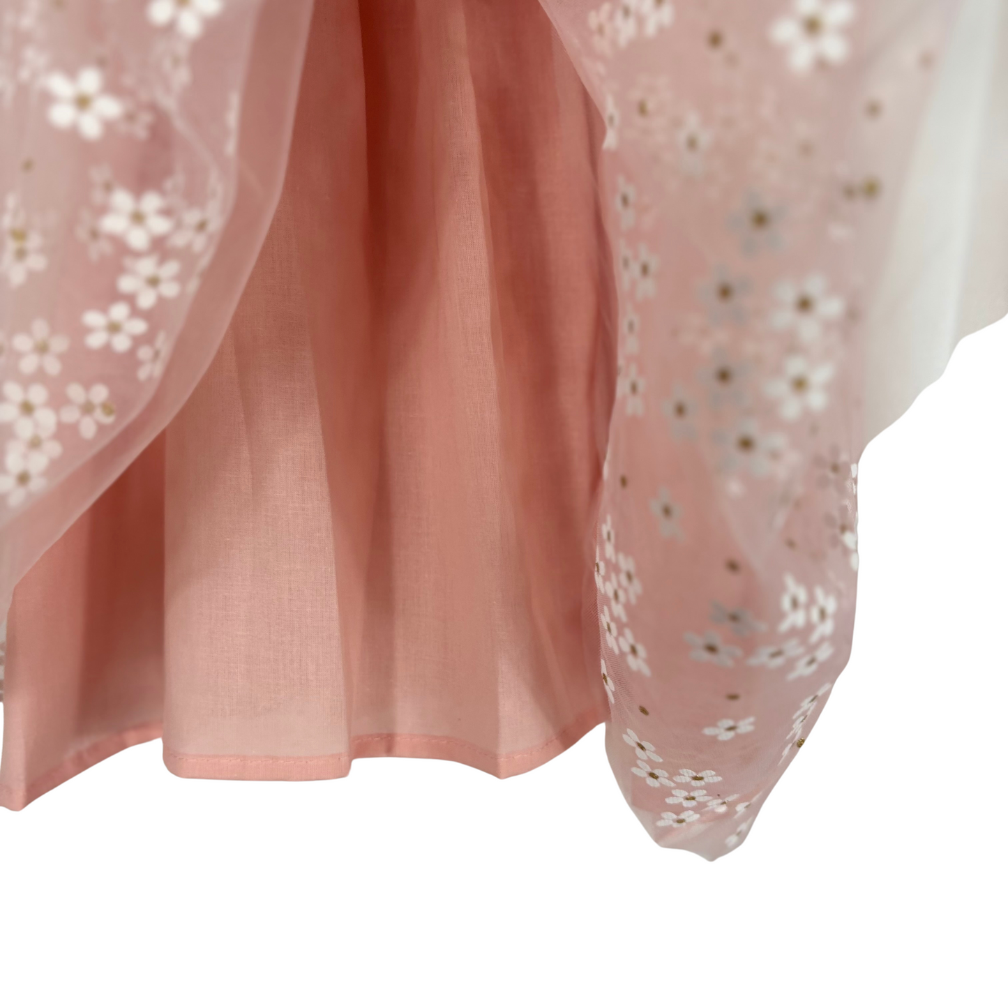 Pink Daisy Design Tulle Dress