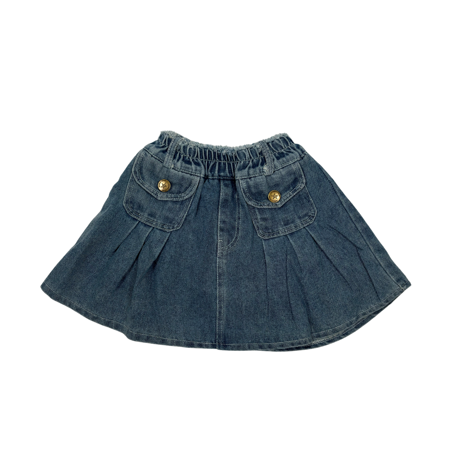 Girls Denim Long Sleeve Jacket and Skirt