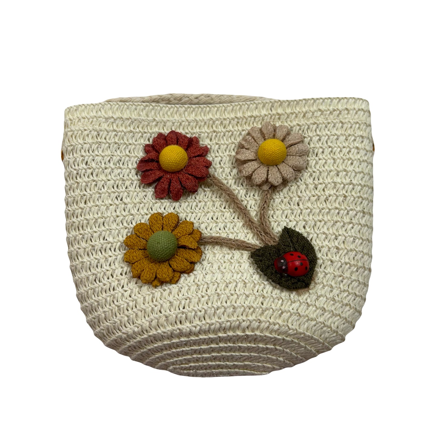 Girl's Flower Cream Hat and Purse Set