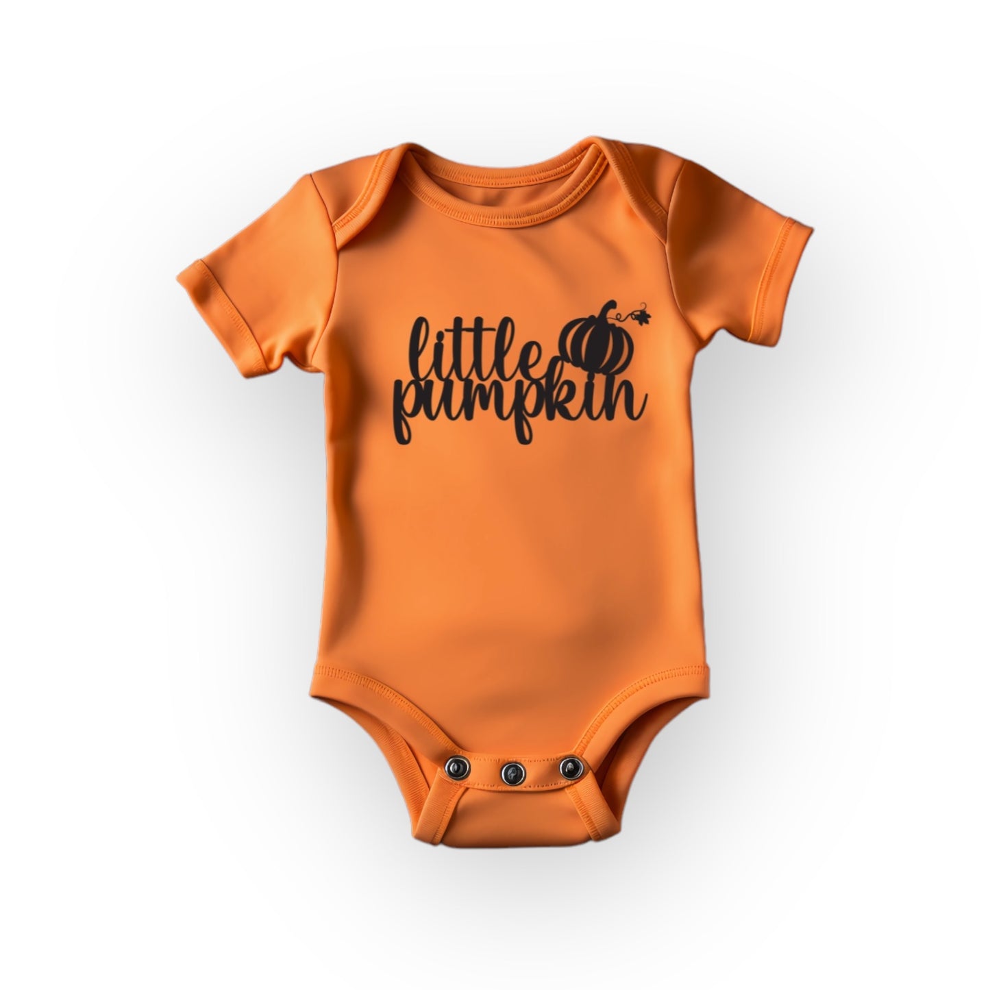 Halloween orange infant one piece body suit "little pumpkin"