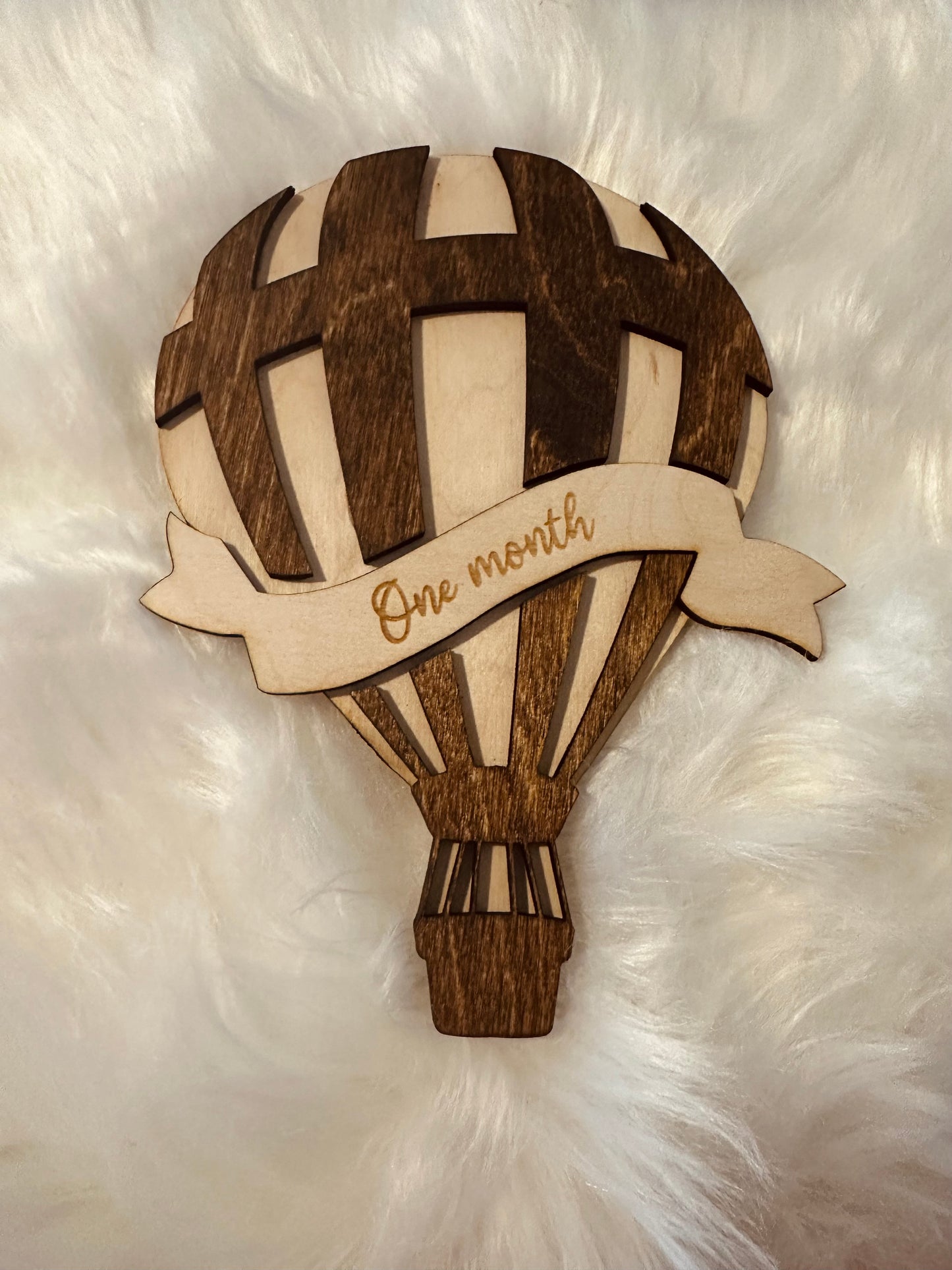 Hot Air Balloon Milestone Sign