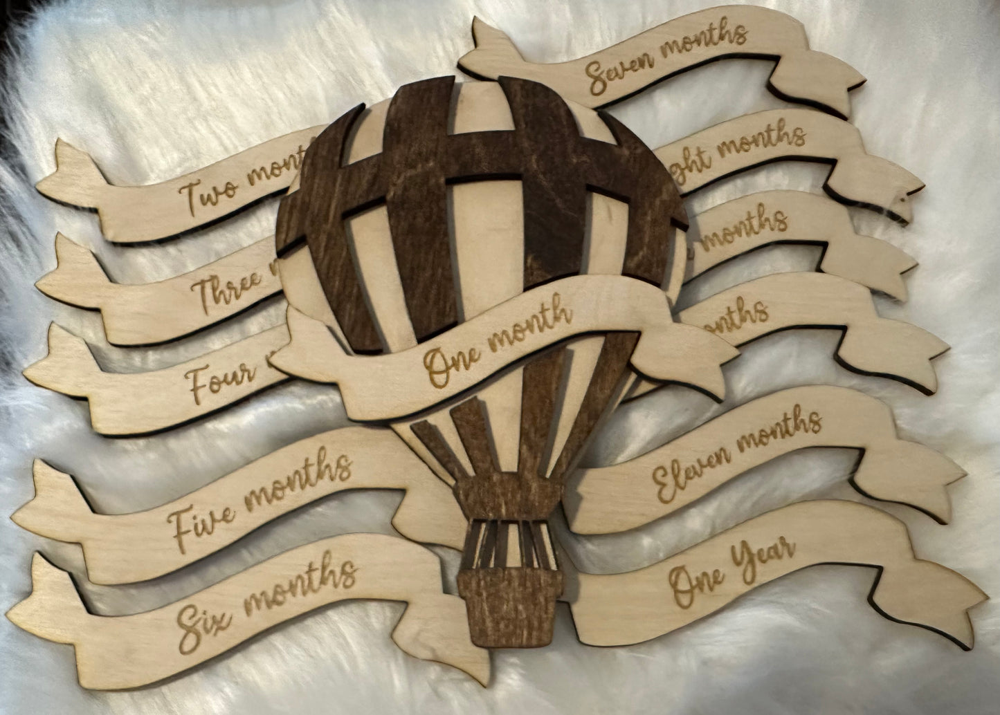 Hot Air Balloon Milestone Sign