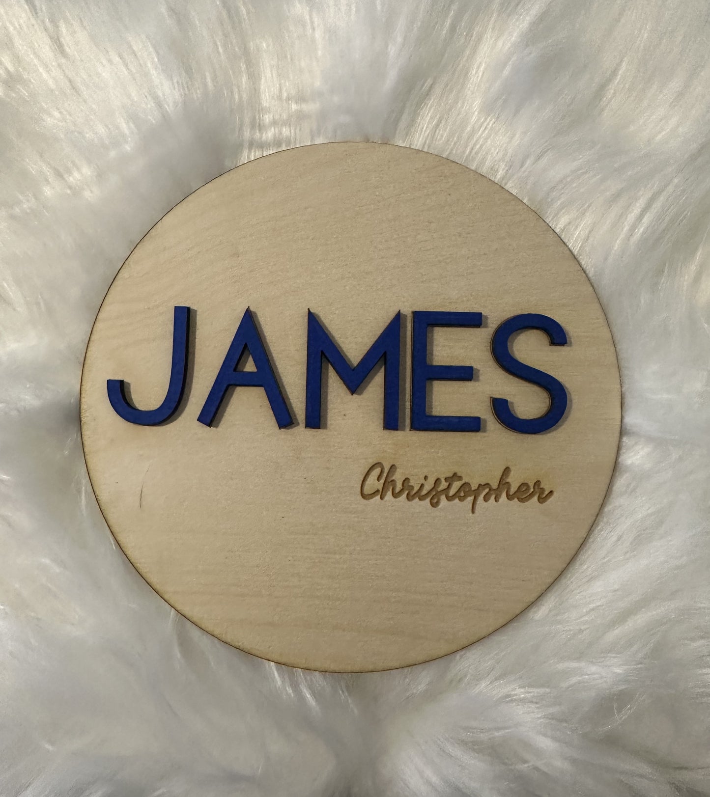 Personalized Birth Announcement Round