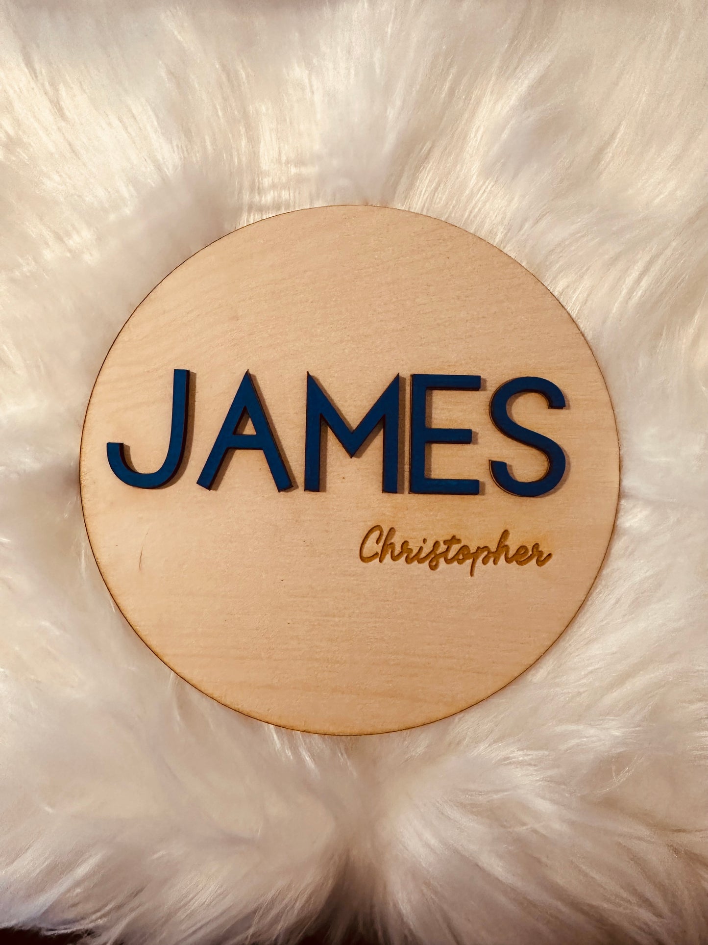 Personalized Birth Announcement Round