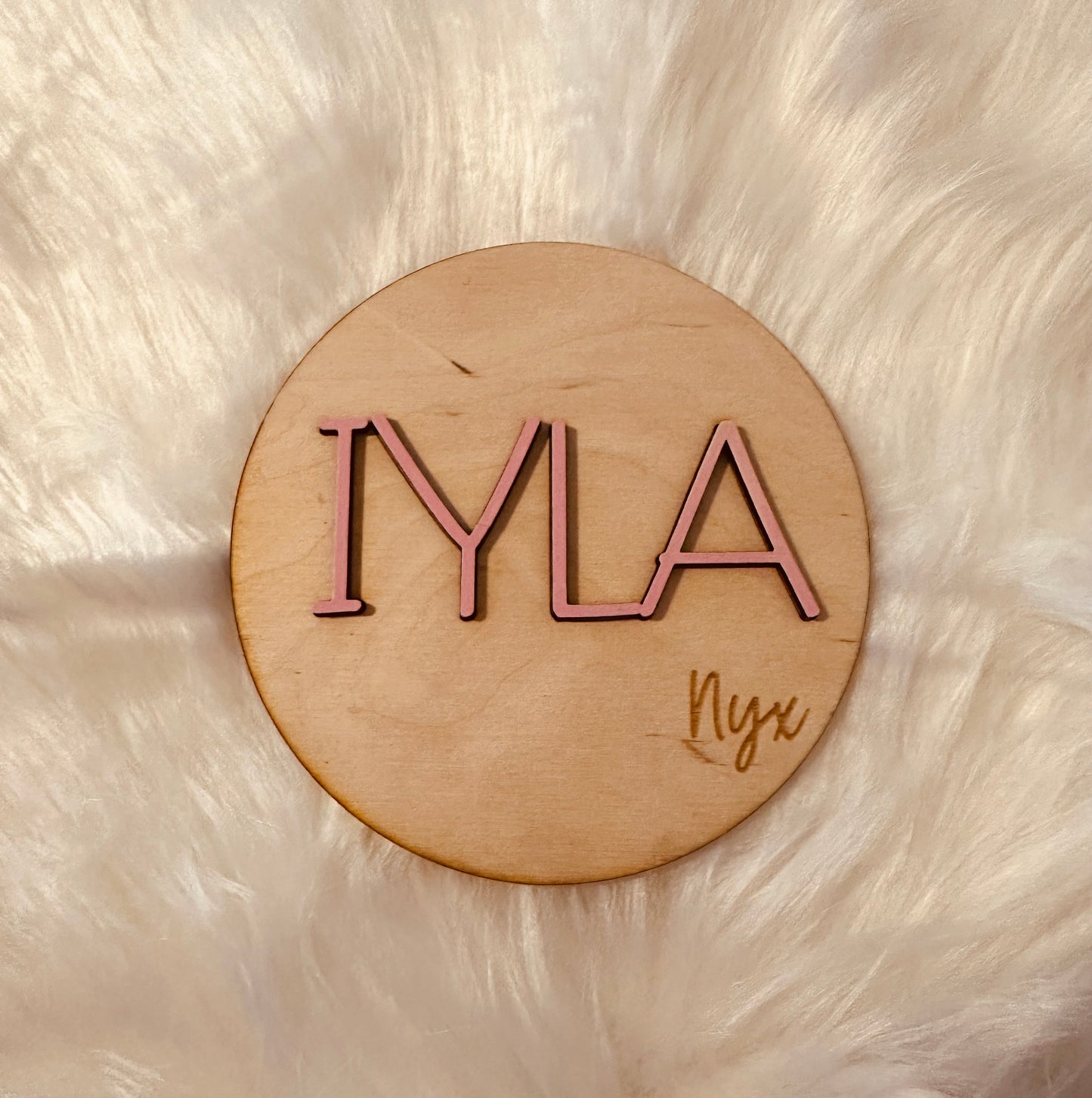 Personalized Birth Announcement Round