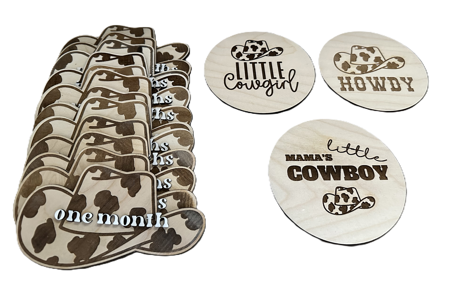 Cowboy/Cowgirl Baby Milestones Set