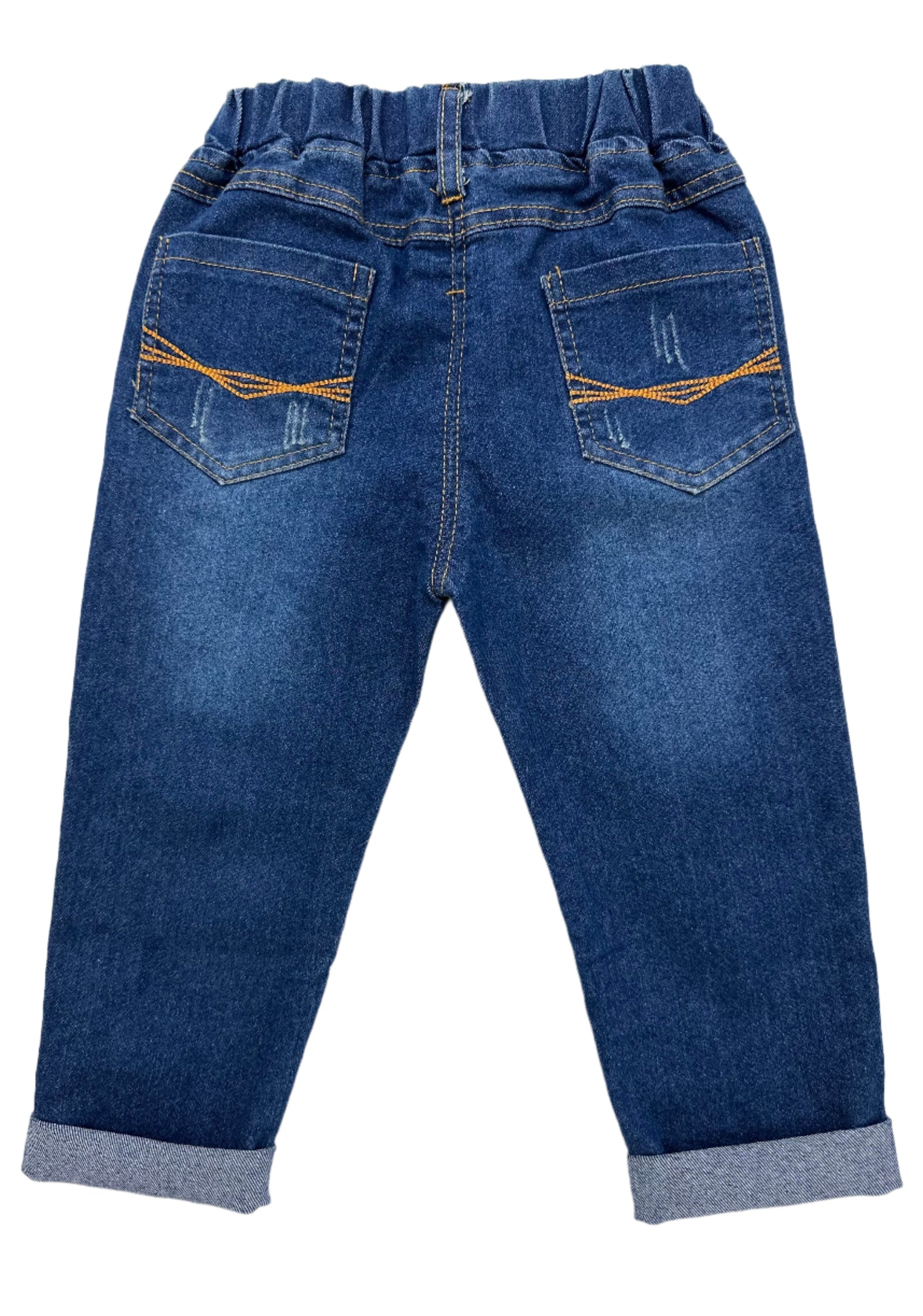 Distressed Blue Jeans