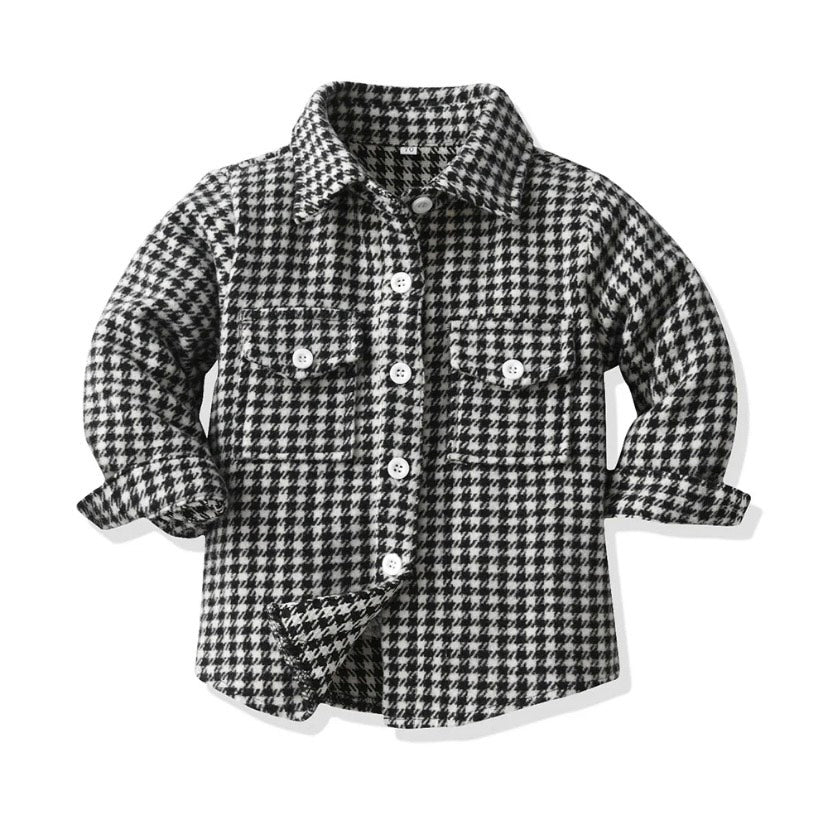 Black And White Houndstooth Shirt