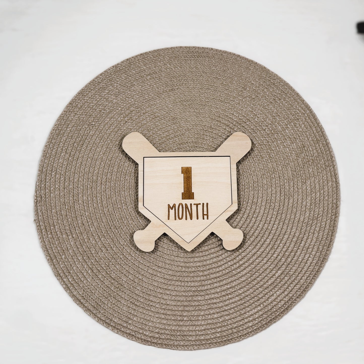Personalized Baseball Bat and Bases Set for Baby Milestones - Baby Shower Gift