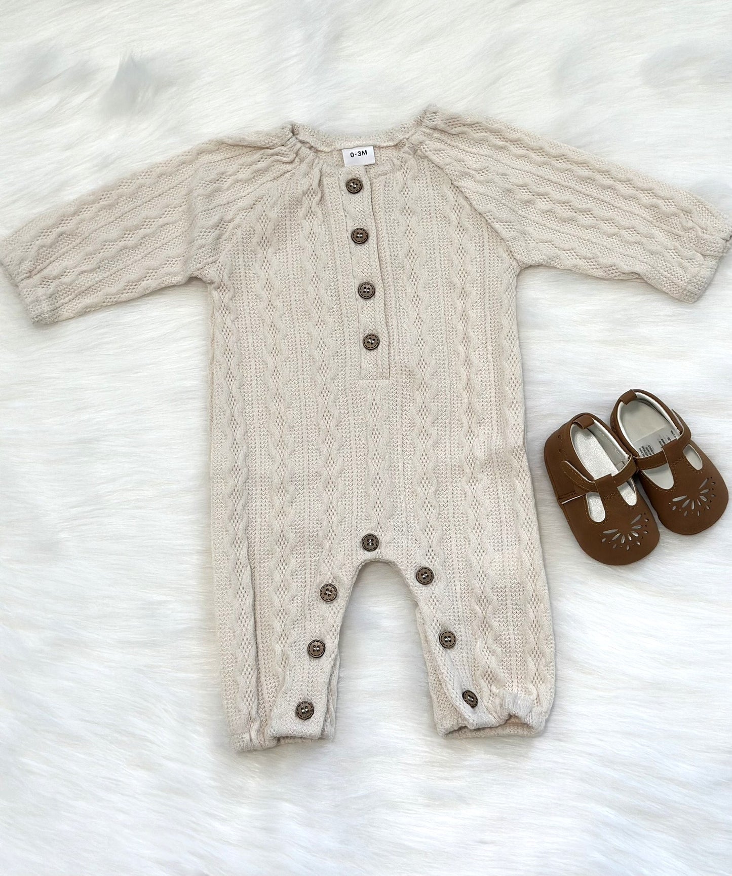 Button Design Long-sleeve Jumpsuit