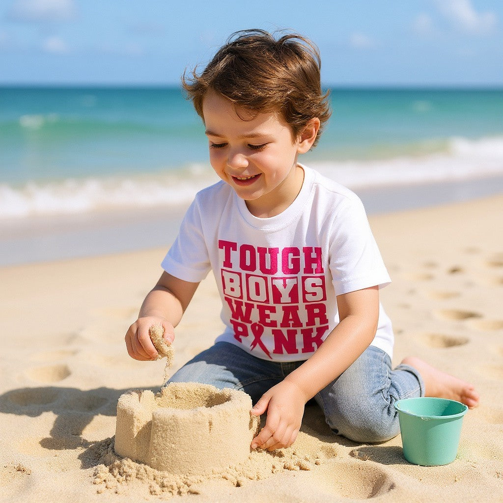 Tough Boys Wear Pink Breast Cancer T-shirt