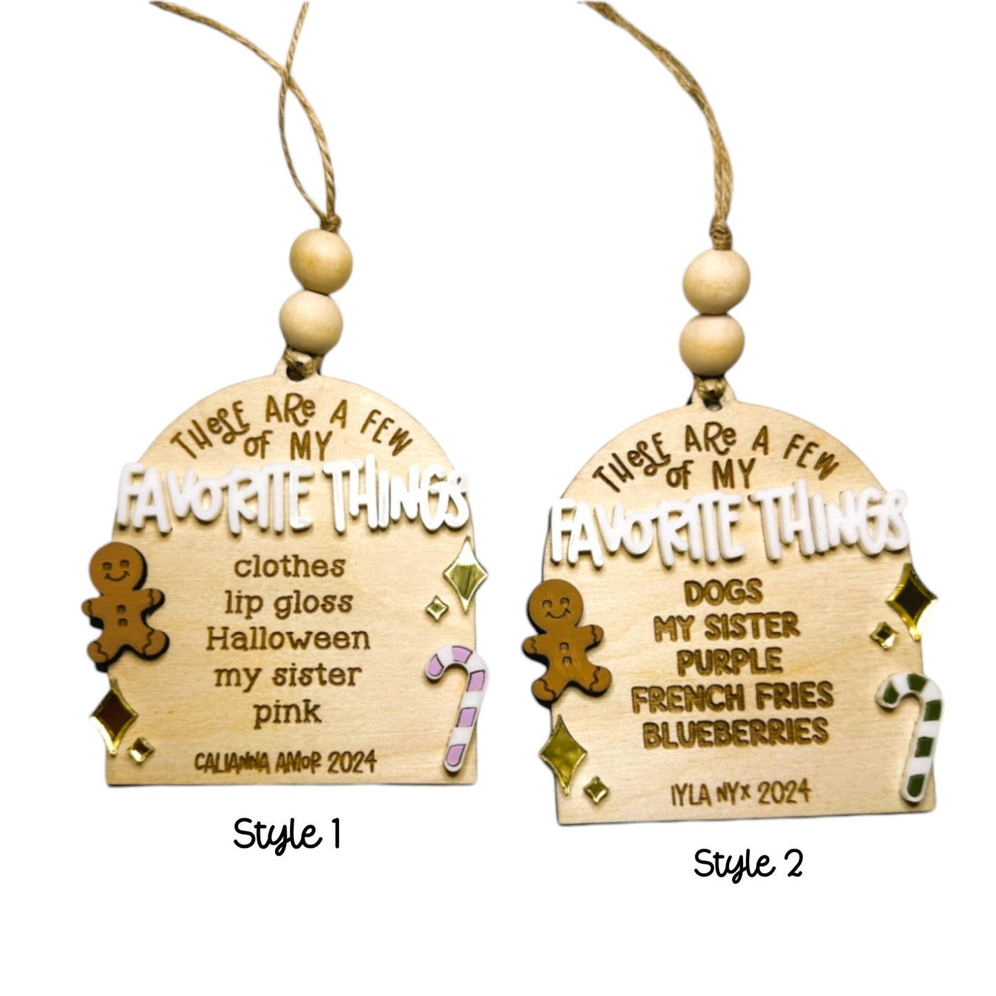 Personalized A Few of My Favorite Things Ornament