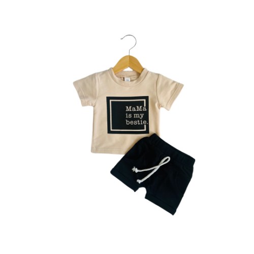 Mama is my bestie shorts outfit