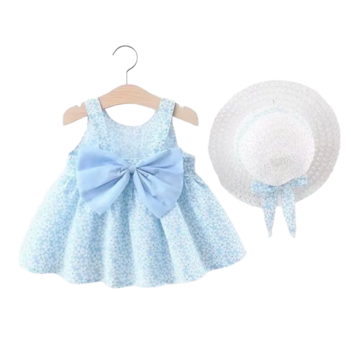 Floral Dress with Hat Mulitple Colors