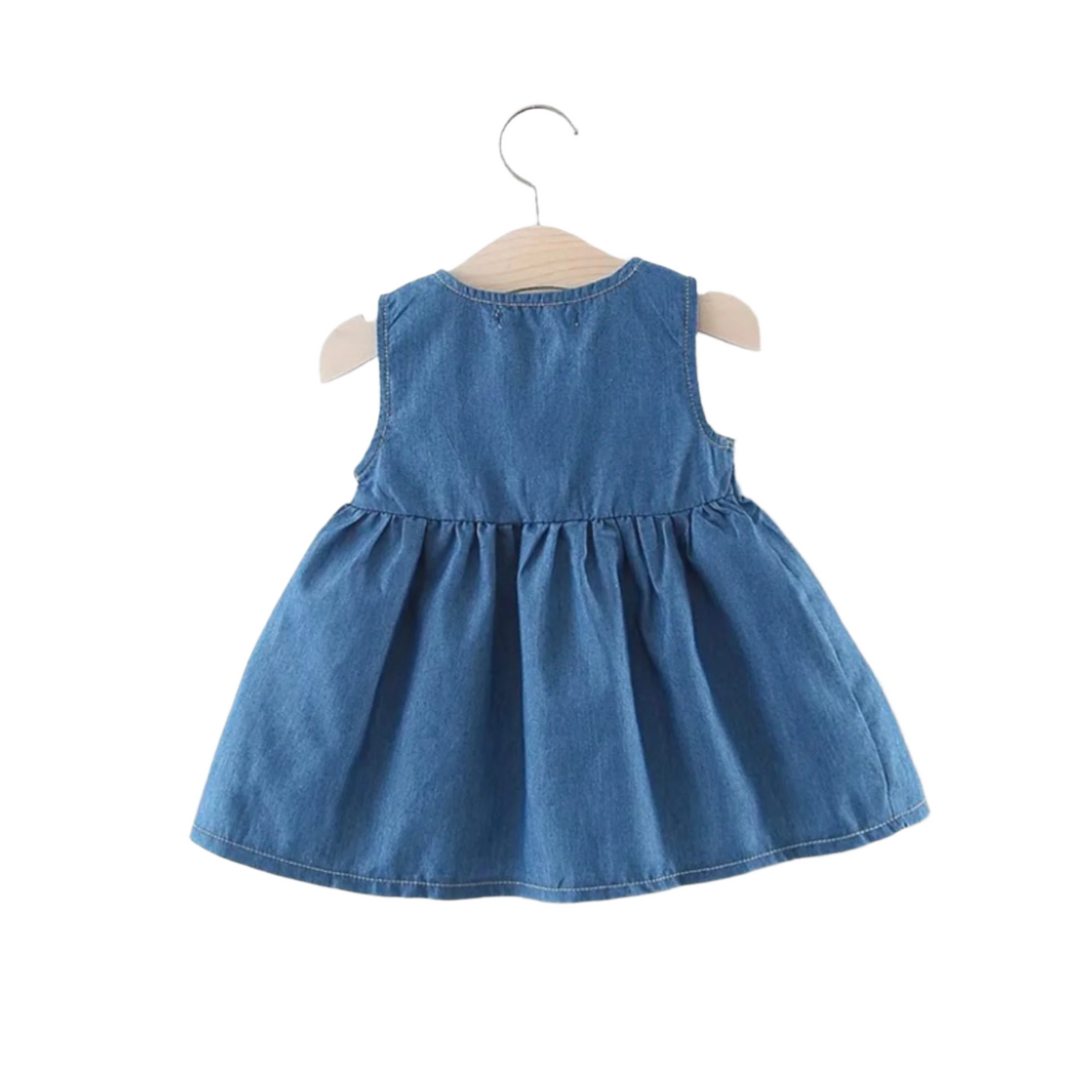 Lightweight Denim Look Sleeveless Dress