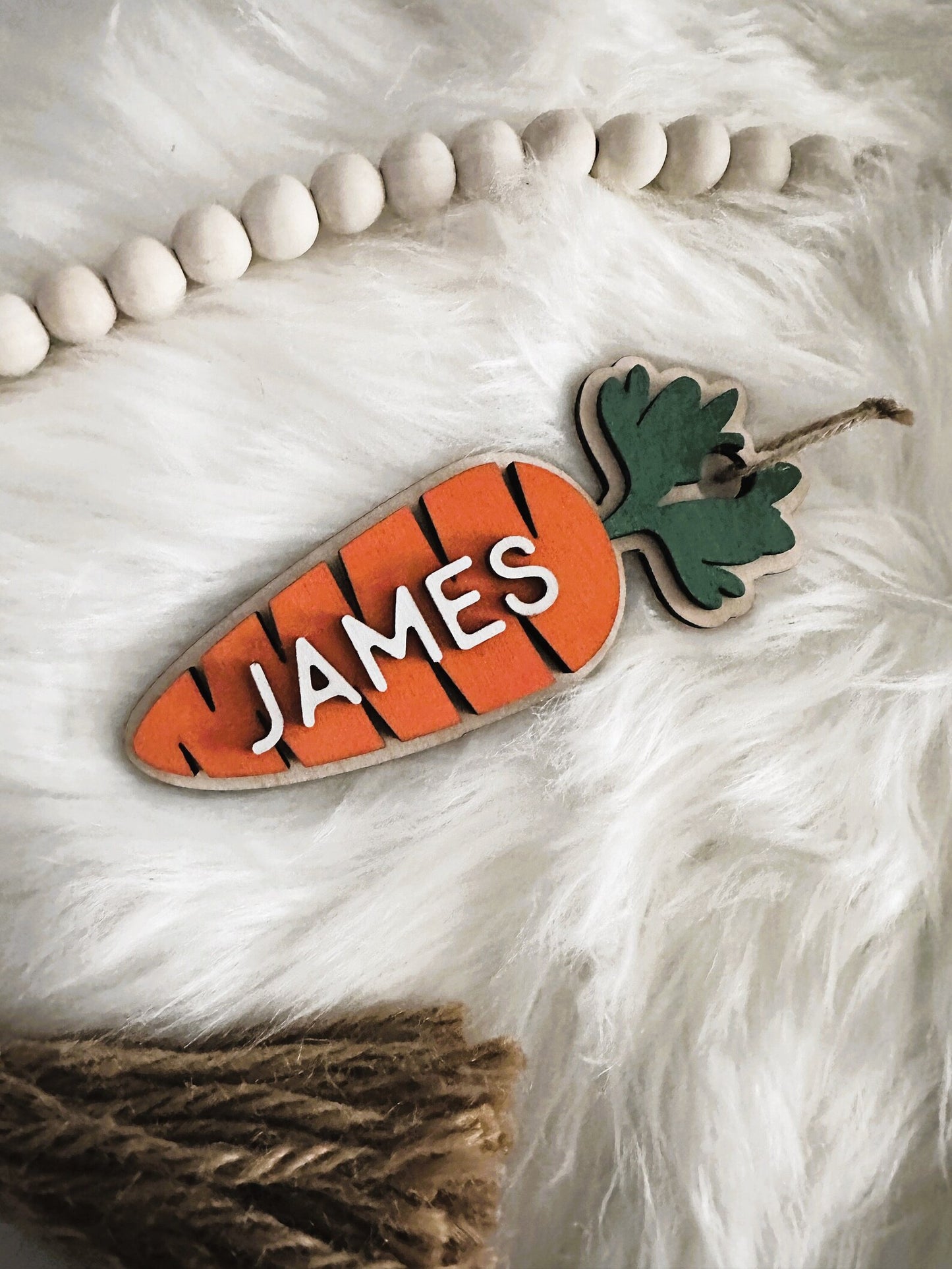 Personalized Carrot Ornament - Easter Basket Tag - Easter - Gift Tag