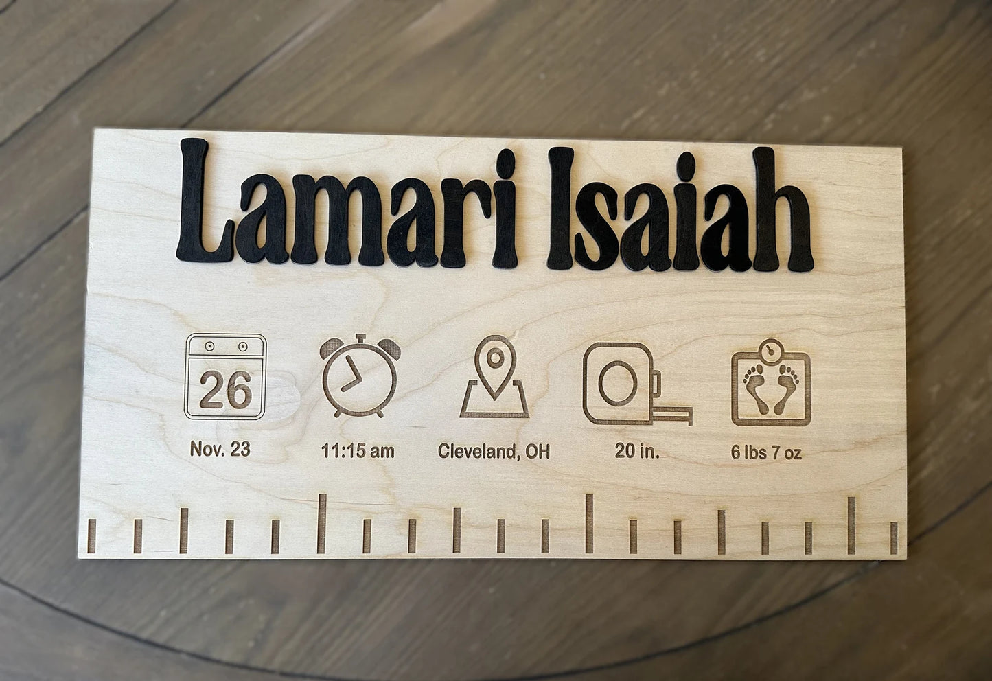 Personalized Baby Birth Stats Sign