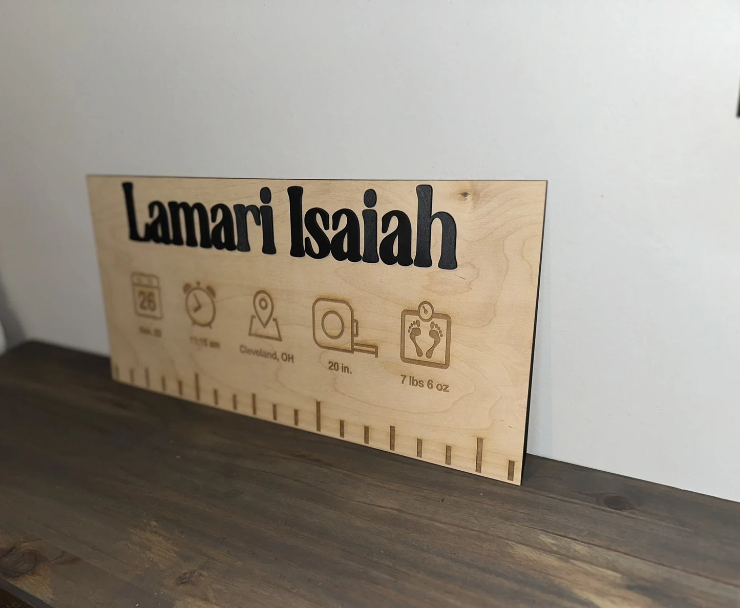 Personalized Baby Birth Stats Sign