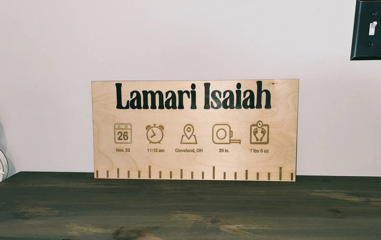 Personalized Baby Birth Stats Sign