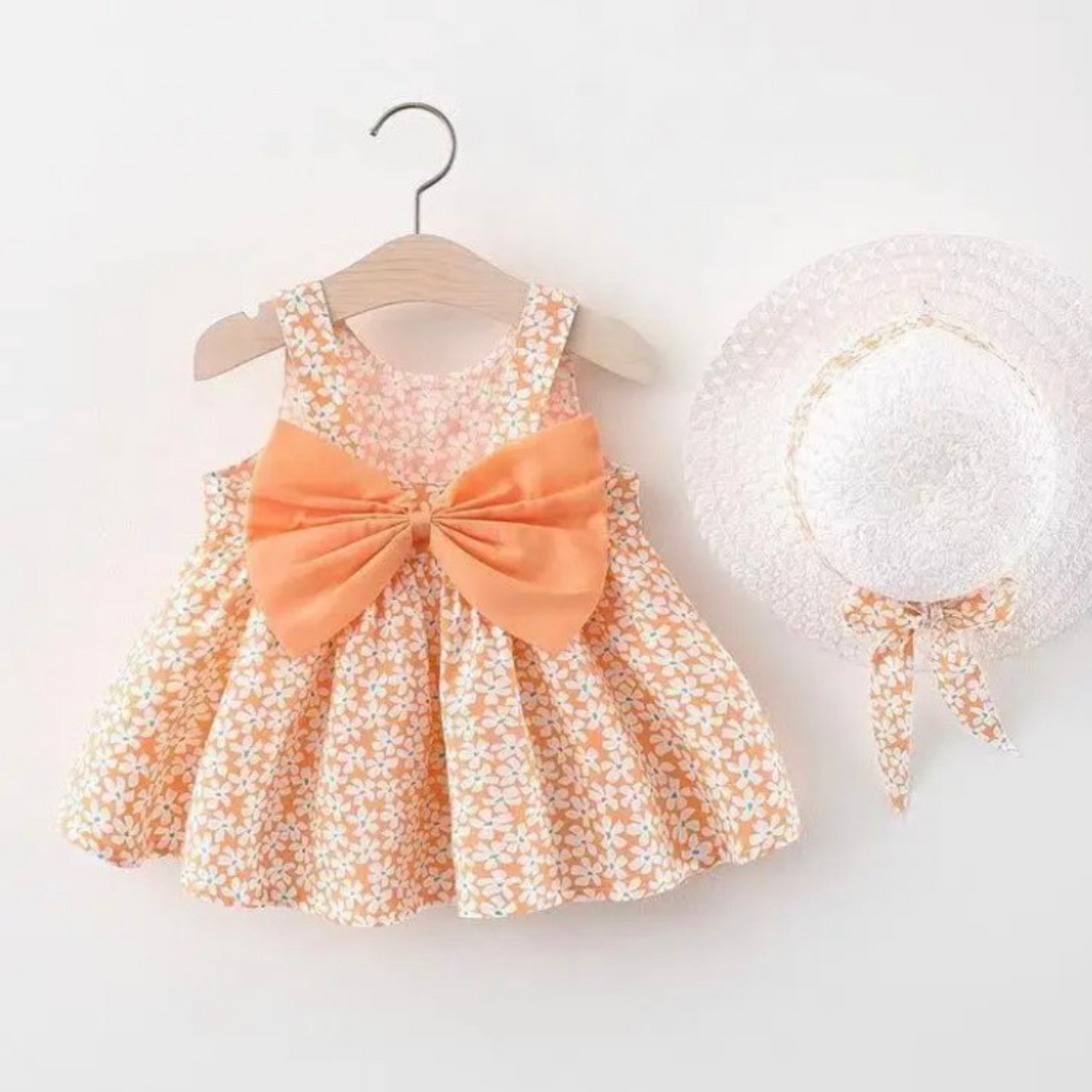 Floral Dress with Hat Mulitple Colors
