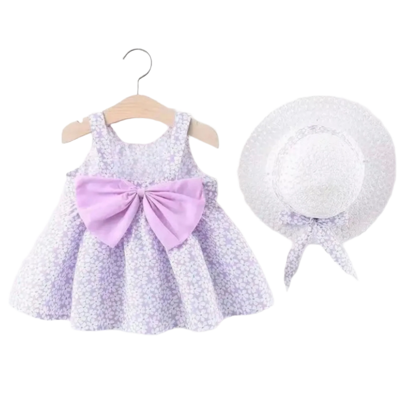 Floral Dress with Hat Mulitple Colors