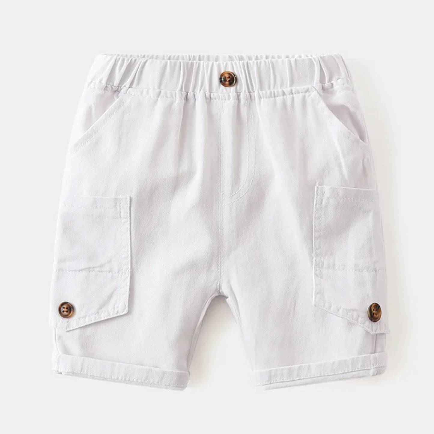 Toddler White Cargo Shorts