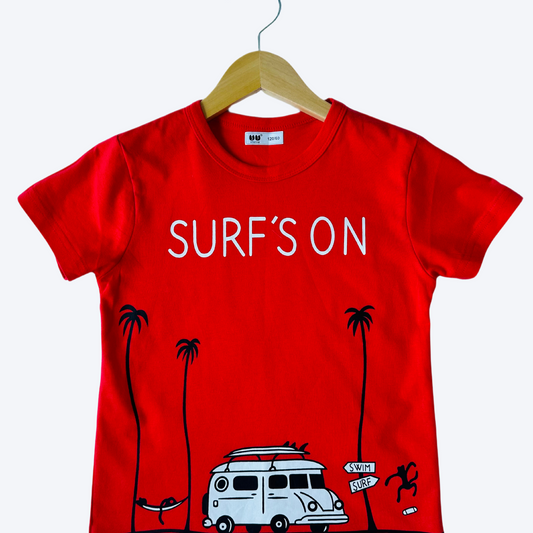 Red Surf's On T-shirt