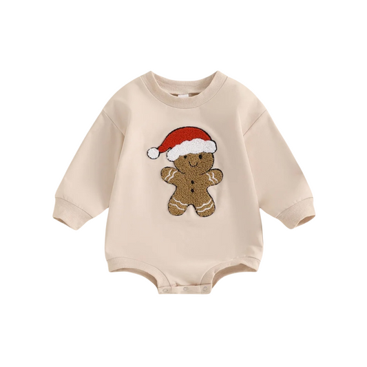 Unisex Baby Gingerbread Bubble Romper