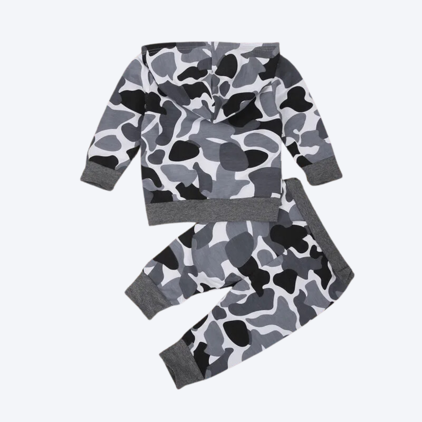 Grey camo hoodie set