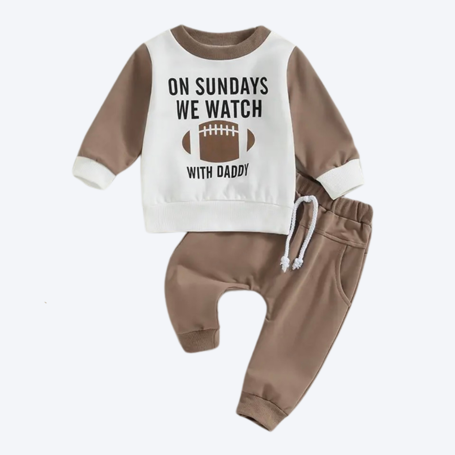 On Sundays We Watch Football With Daddy Pant Set