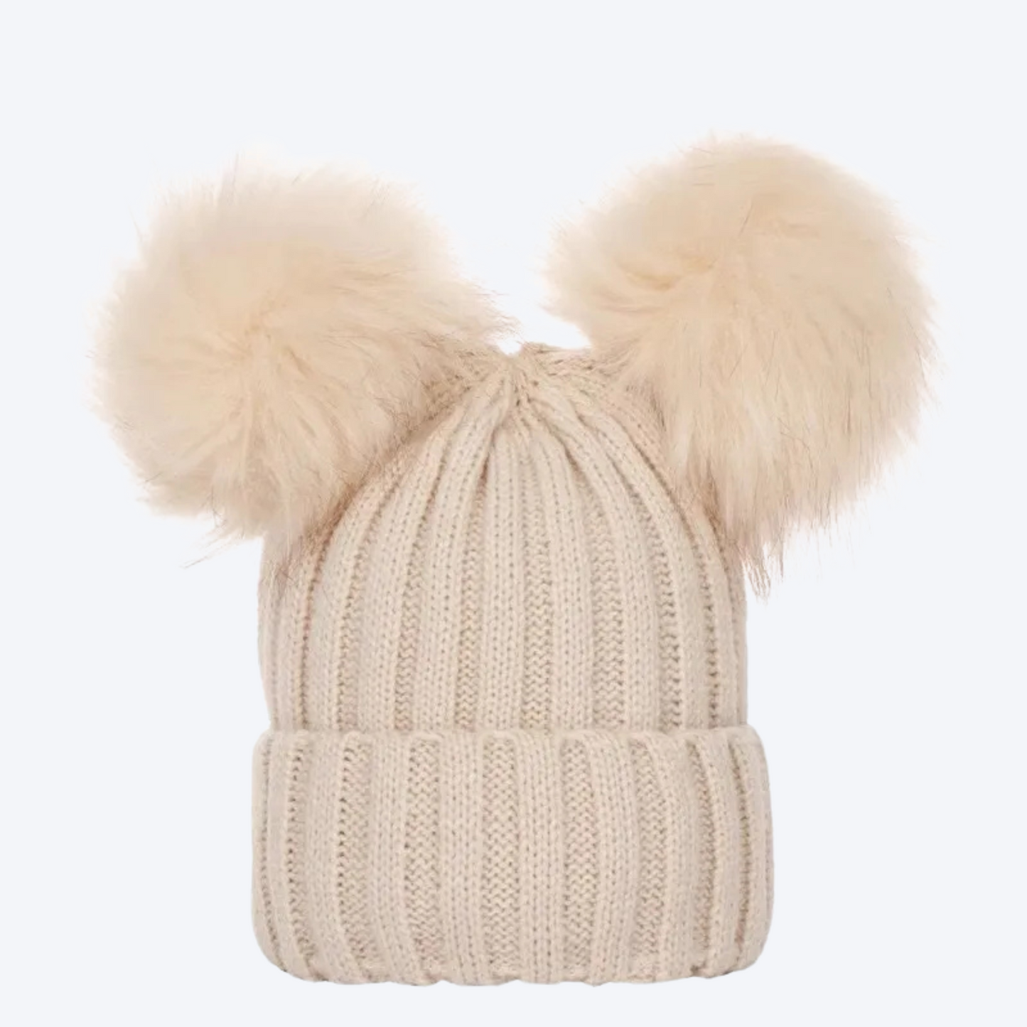 Double Pompom Knitted Hat