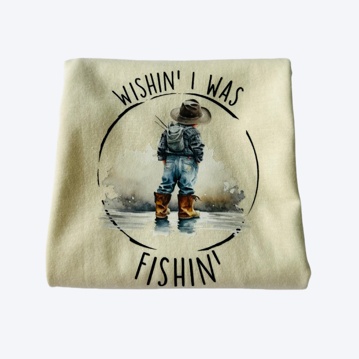 Boys Wishin I Was Fishin T-shirt