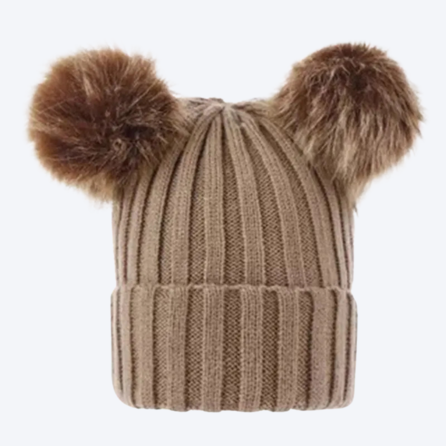 Double Pompom Knitted Hat