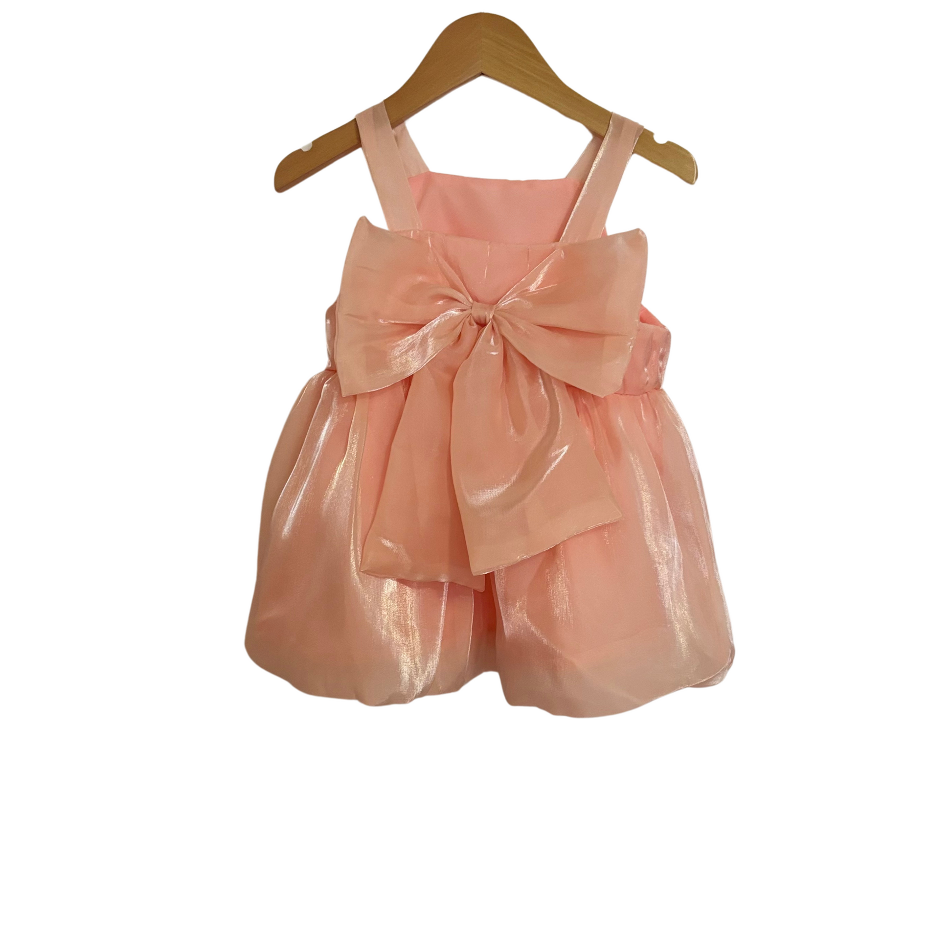 Baby Pink Dress with Bow Caliyla and Co Baby Pink Dress with Bow Caliyla and Co