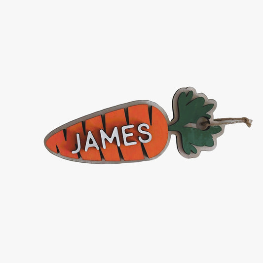 Personalized Carrot Ornament - Easter Basket Tag - Easter - Gift Tag