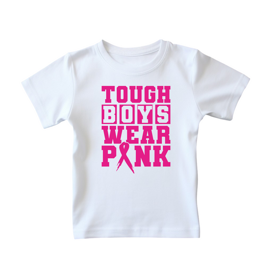 Tough Boys Wear Pink Breast Cancer T-shirt
