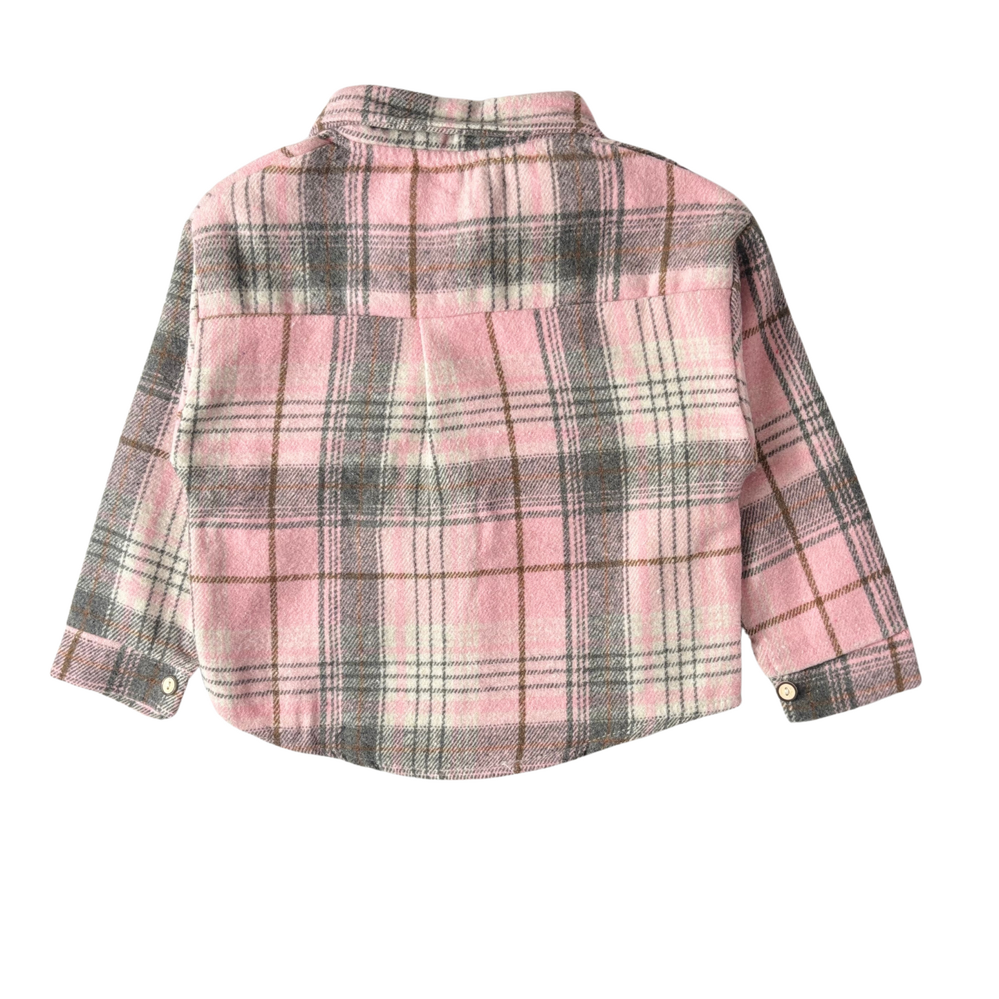 Pink long sleeve flannel shirt