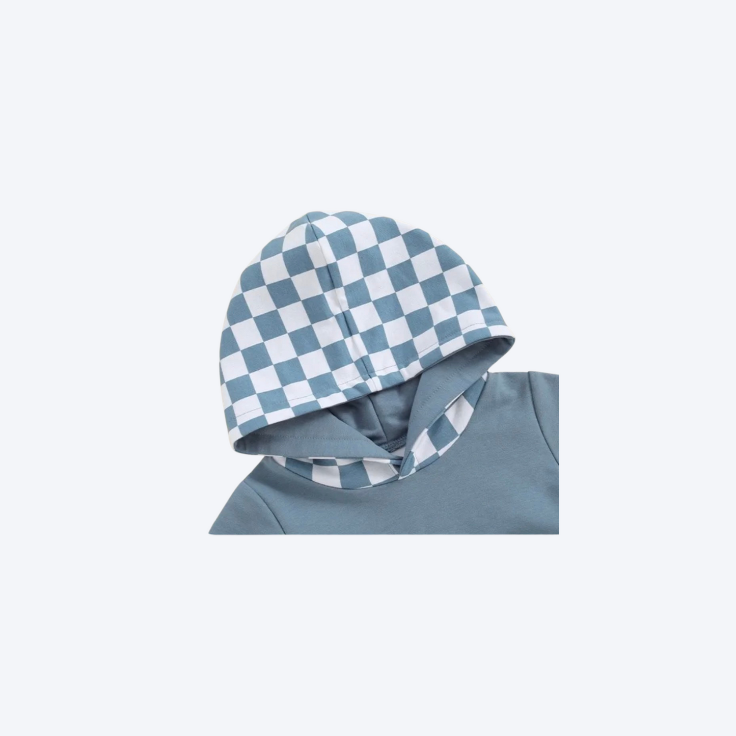 Blue checkered short set