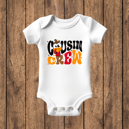 Cousin Crew Thanksgiving Bodysuit Black or White Unisex