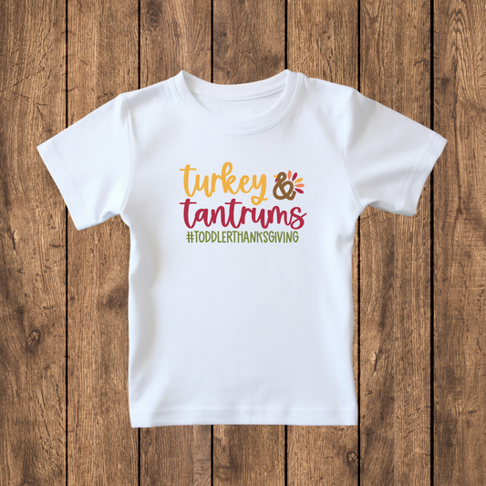 Turkey and Tantrums Thanksgiving T Shirts Unisex