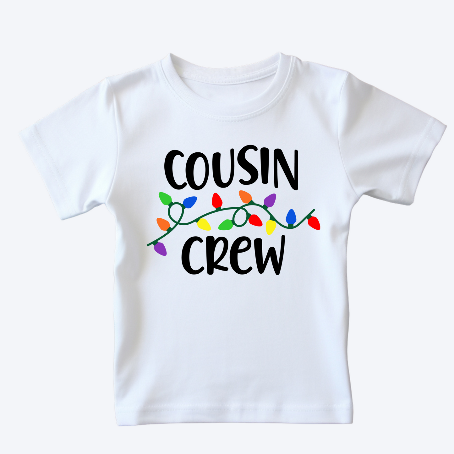 Christmas T-shirt Cousin Crew with Holiday Lights