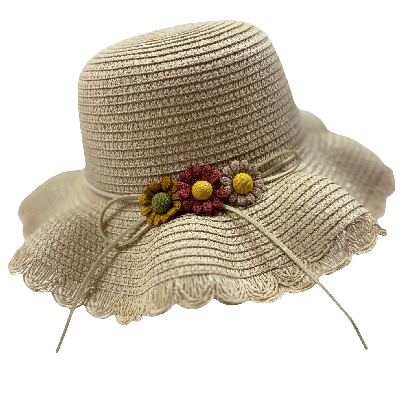 Girl's Flower Cream Hat and Purse Set