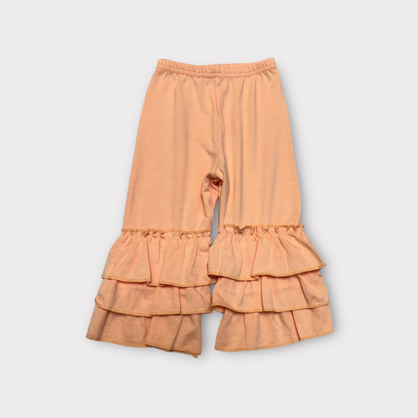 Girls pumpkin tunic ruffle pants set