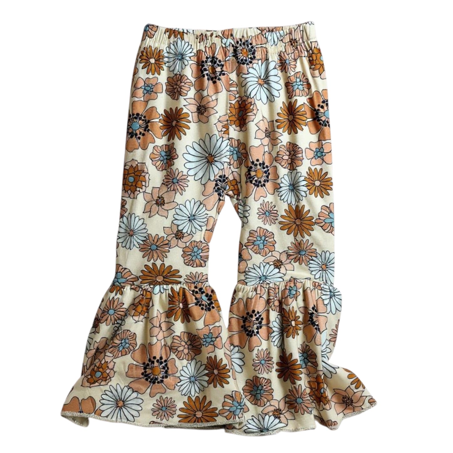 Girls floral bell bottom pant set