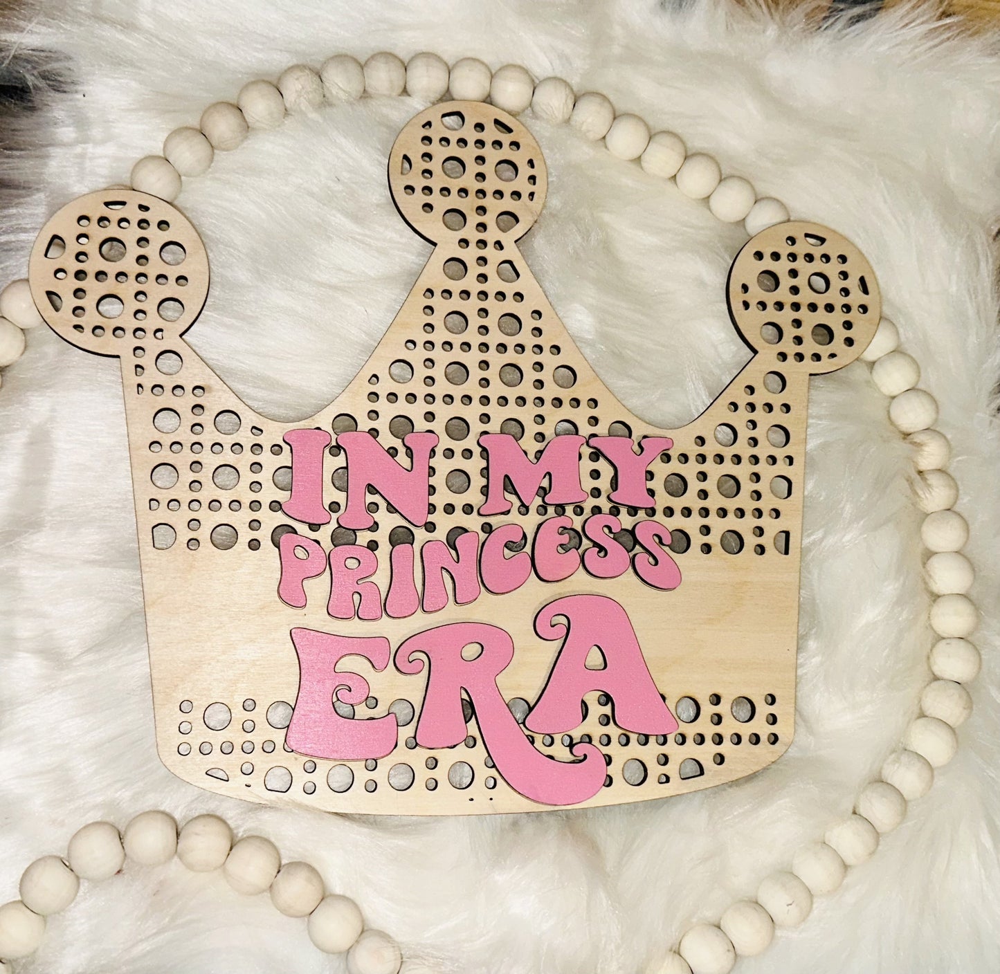 Princess Era Crown Rattan Sign